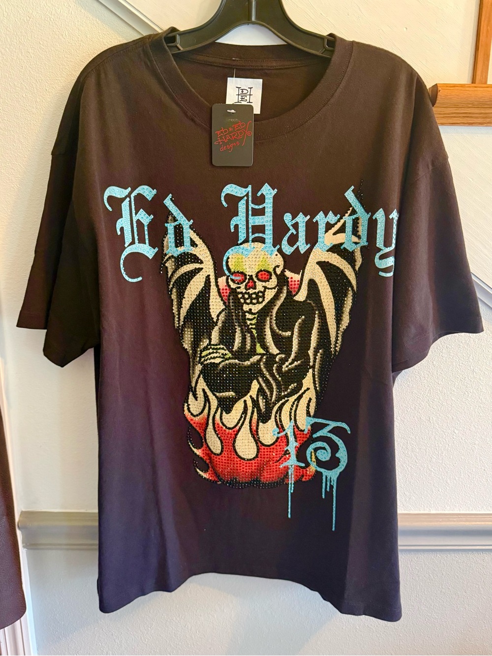 Ed Hardy limited edition, rhinestone, Lord King shirt, XX large New with tags